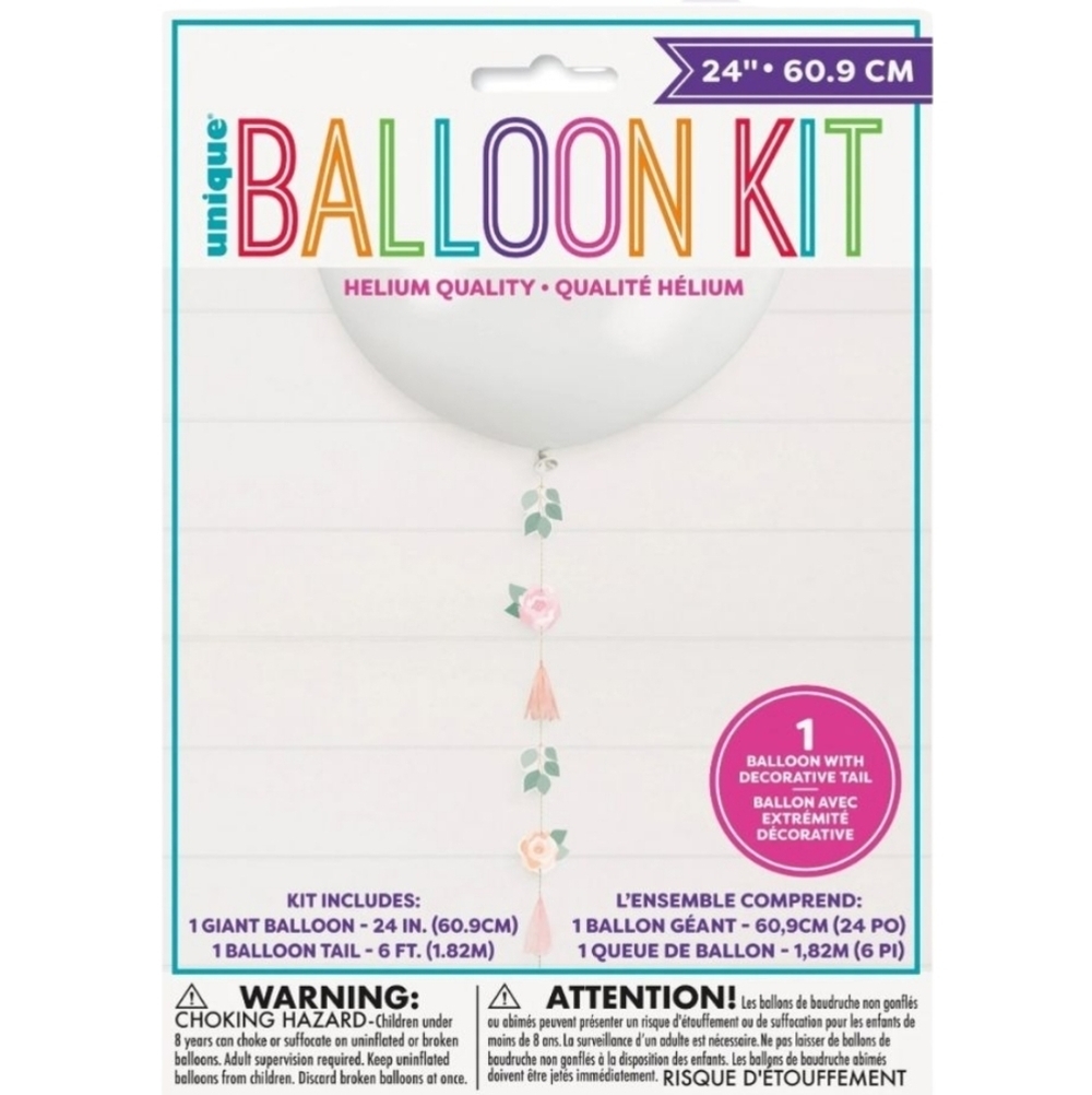 Unique Giant Balloon with Floral Tail Balloon Kit